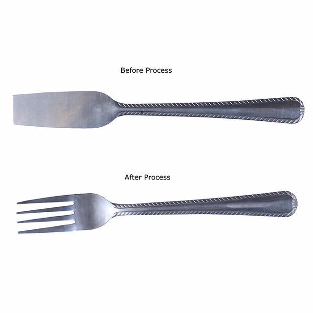 Feeder ដោយស្វ័យប្រវត្តិសម្រាប់ Cutlery Fork Punching 2 In 1